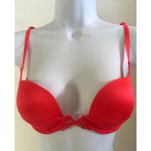 Victorias Secret Bra Size 36B Red Very Sexy Padded Demi Back Close Underwire